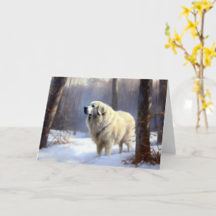 Grote Pyreneeën Laat het sneeuwen Kerstmis Kaart