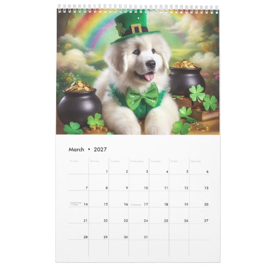 Grote Pyreneeën leuke kalender (Mar 2027)
