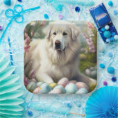 Grote Pyreneeën met paaseieren Papieren Bordje (Feest)