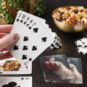 Grote Pyreneeën met Sinterklaas Feestelijke Kerstm Pokerkaarten (Insitu)