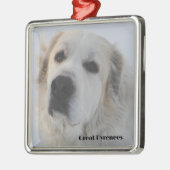 Grote Pyreneeën Metalen Ornament (Links)