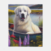 Grote Pyreneeën op een peddel: een Schilderachtig  Fleece Deken (Voorkant)