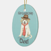 Grote Pyreneeën Ornament van pap en keramiek (Links)