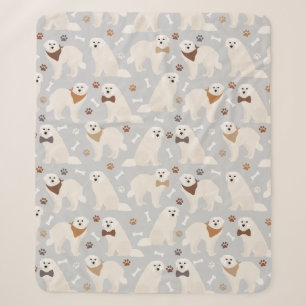 Grote Pyreneeën Paws en Botten Sherpa Blanket Deken
