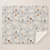 Grote Pyreneeën Paws en Botten Sherpa Blanket Sherpa Deken (Voorkant (horizontaal))