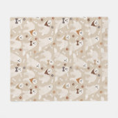 Grote Pyreneeën Paws en Botten Vluchten Fleece Deken (Voorkant (Horizontaal))