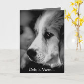 Grote Pyreneeën Puppy Moederdag Kaart (Gele Bloem)