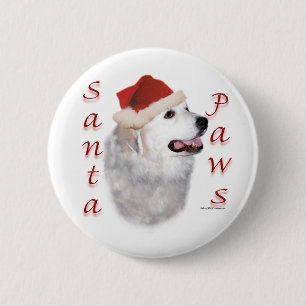 Grote Pyreneeën Santa Paws Ronde Button 5,7 Cm
