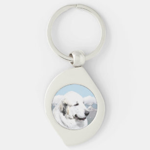 Grote Pyreneeën schilderen - Oorspronkelijke hond Sleutelhanger