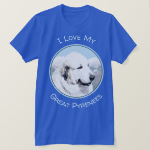 Grote Pyreneeën schilderen - Oorspronkelijke hond T-shirt