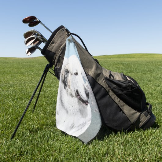 Grote Pyreneeën schilderen - Oorspronkelijke honde Golfhanddoek (Groen)
