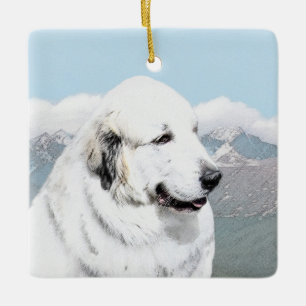 Grote Pyreneeën schilderen - Oorspronkelijke honde Keramisch Ornament