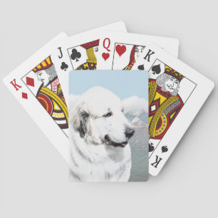 Grote Pyreneeën schilderen - Oorspronkelijke honde Pokerkaarten