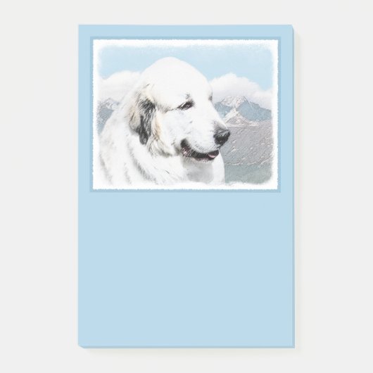 Grote Pyreneeën schilderen - Oorspronkelijke honde Post-it® Notes (Voorkant)