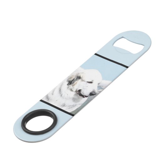 Grote Pyreneeën schilderen - Oorspronkelijke honde Speed Flessenopener (Achterkant Gekanteld)