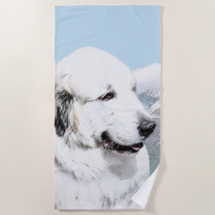 Grote Pyreneeën schilderen - Oorspronkelijke honde Strandlaken