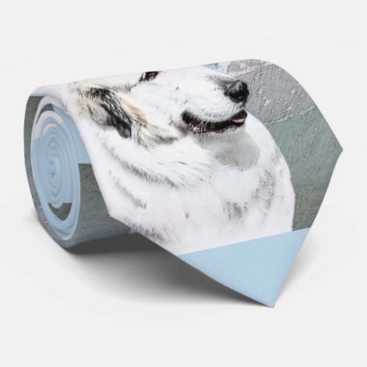 Grote Pyreneeën schilderen - Oorspronkelijke honde Stropdas (Opgerold)