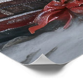 Grote Pyreneeën Snowy Sleigh Kerst Decor Poster (Hoek)