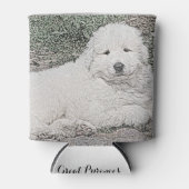 Grote Pyreneeën Sweet Puppy Sketch 1 Blikjeskoeler (Voorkant)