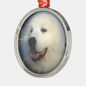 Grote Pyreneeën-versiering #3 Metalen Ornament (Links)