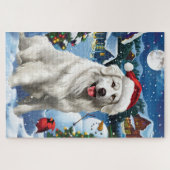 Grote Pyreneeën Winter Wonderland Kerstvreugde Legpuzzel (Horizontaal)