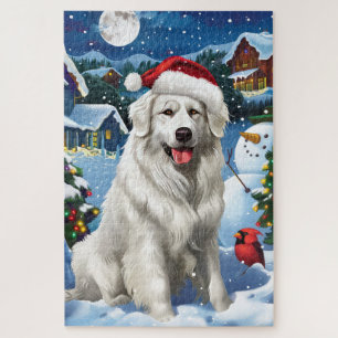Grote Pyreneeën Winter Wonderland Kerstvreugde Legpuzzel