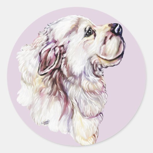 Grote Pyreneeënpasta Ronde Sticker (Voorkant)