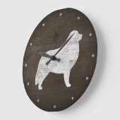 Grote Pyrenees Silhouette Rustic Grote Klok (Hoek)