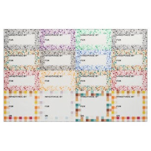 Grote Quilt Labels - Paisley en Gingham Stof