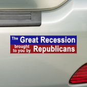 Grote recessie 1 bumpersticker (Op auto)