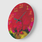 Grote "Red Gold Design" Klok (Hoek)