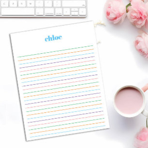 Grote regenboog bekleed gepersonaliseerd Notitiebl Notitieblok