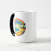 Grote regenboog morphing magische mok (Voorkant links)