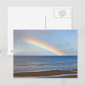 Grote regenboog over de Stille Oceaan bij Briefkaart (Voorkant / Achterkant)