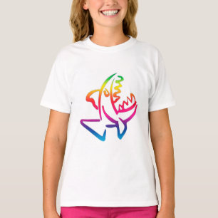 grote regenbooghaai t-shirt