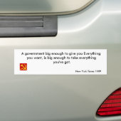 Grote regering bumpersticker (Op auto)