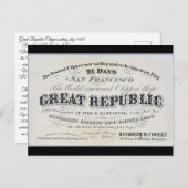 Grote Republiek Clipper zeilschip 1900 Briefkaart (Voorkant / Achterkant)