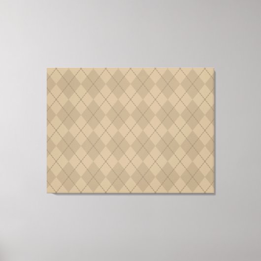 Grote Retro Argyle Wall Art Canvas Afdruk (Voorkant)