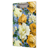 Grote Retro Gele Rose Bloem Klembord (Links)