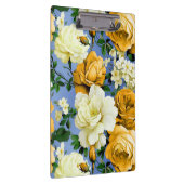 Grote Retro Gele Rose Bloem Klembord (Rechts)