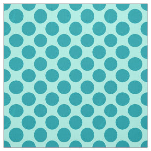 Grote retro-stippen - aqua en turquoise stof
