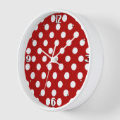 Grote retro stippen - rood en wit (Hoek)