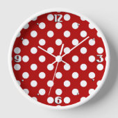 Grote retro stippen - rood en wit (Voorkant)