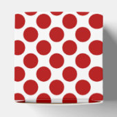 Grote retro stippen - rood en wit bedankdoosjes (Bovenkant)