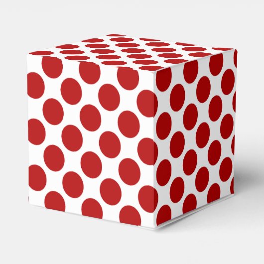 Grote retro stippen - rood en wit bedankdoosjes (Achterkant)
