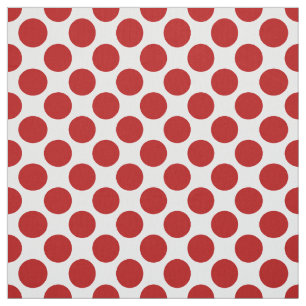 Grote retro stippen - rood en wit stof