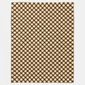 Grote retro-stippen - tint en chocoladebruin fleece deken (Voorkant)