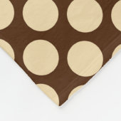 Grote retro-stippen - tint en chocoladebruin fleece deken (Hoek)