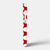 Grote retro stippen - wit en rood Case-Mate iPhone case (Achterkant / Links)