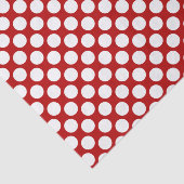 Grote retro stippen - wit en rood tissuepapier (Detail)